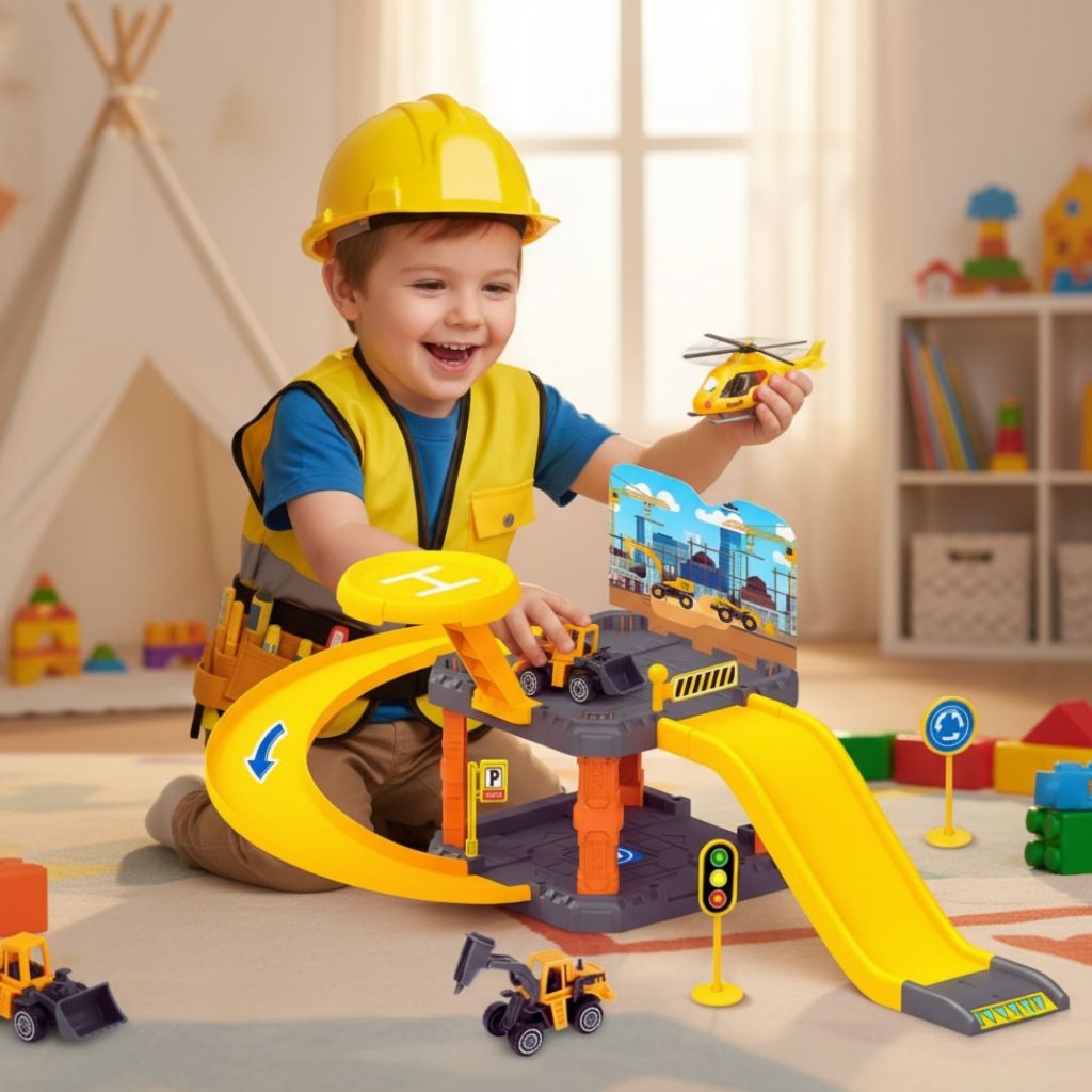 Super Pista Estacionamento - Presente Para Crianças +3 Anos Carrinhos Montável Infantil