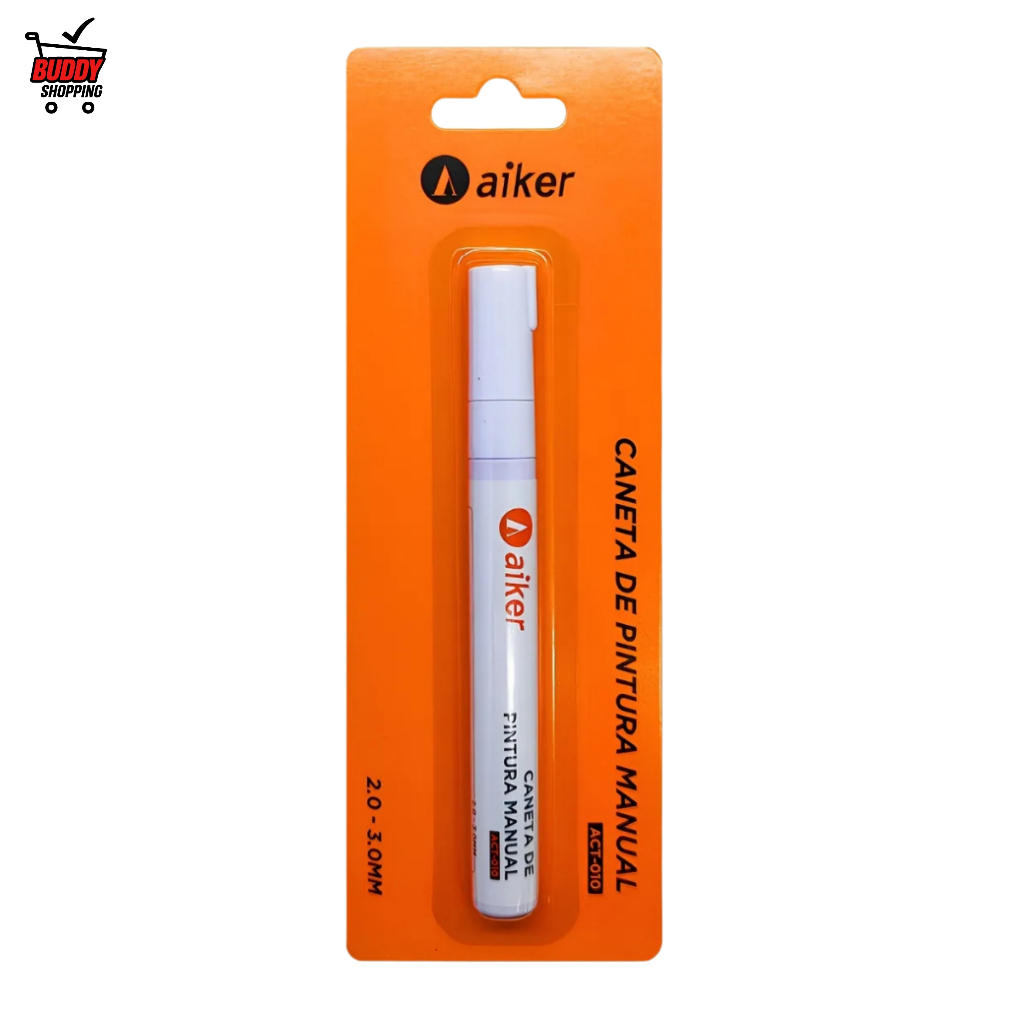 Caneta De Pintura Manual Aiker ACT-010 Preto Para Tirar Riscos E Retoques Automotivos Profissional