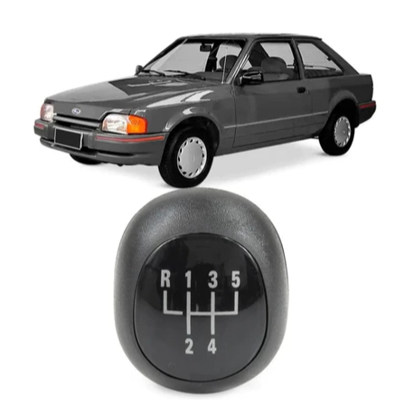 Bola De Câmbio Manopla Escort 1993 Até 1996 e Escort Zetec 97 a 2003 - Lente Preta / Ré Para Frente