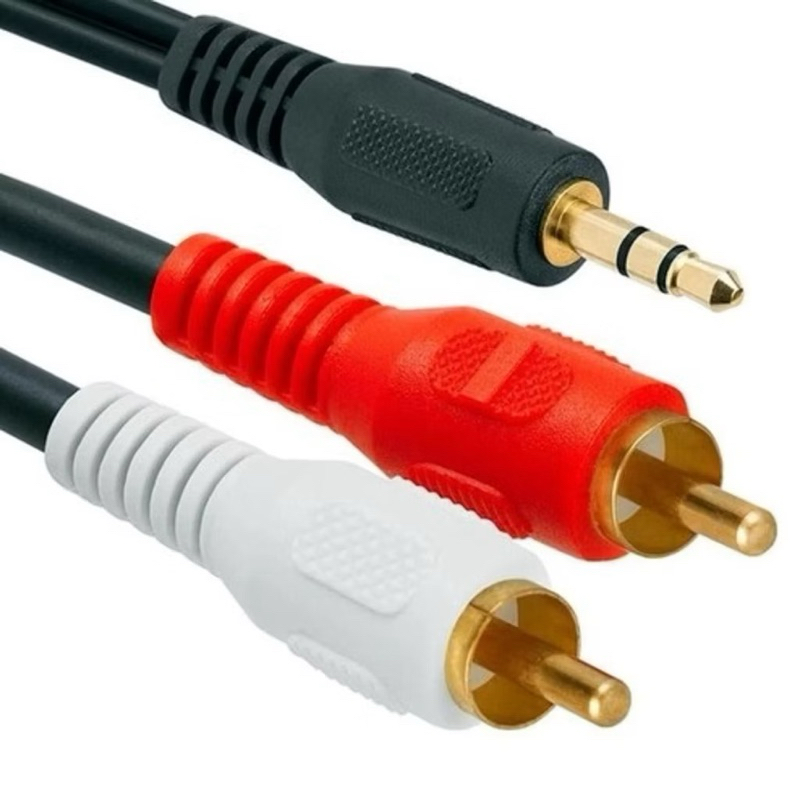 Cabo Auxiliar P2 Macho X Rca Macho Audio 1,5m P/ Som / Tv / Home Theater Audio Video