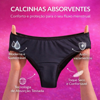 kit 2 Calcinha Absorvente, Calcinha Menstrual, Calcinha Reutilizável Calcinha Incontinência Urinária em Oferta na Shopee