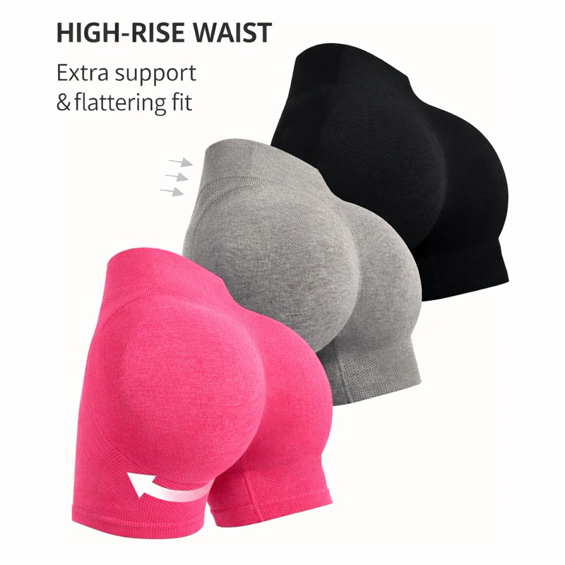 Kit 3 Shorts Levanta Bumbum Feminino Academia Yoga Fitness- Zero Transparencia em Oferta na Shopee