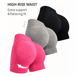 Kit 3 Shorts Levanta Bumbum Feminino Academia Yoga Fitness- Zero Transparencia em Oferta na Shopee