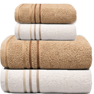 Jogo de Toalha 04 Peças (02 Banho + 02 Rosto) - Grande - 100% algodão - Macia de excelente absorção em Oferta na Shopee