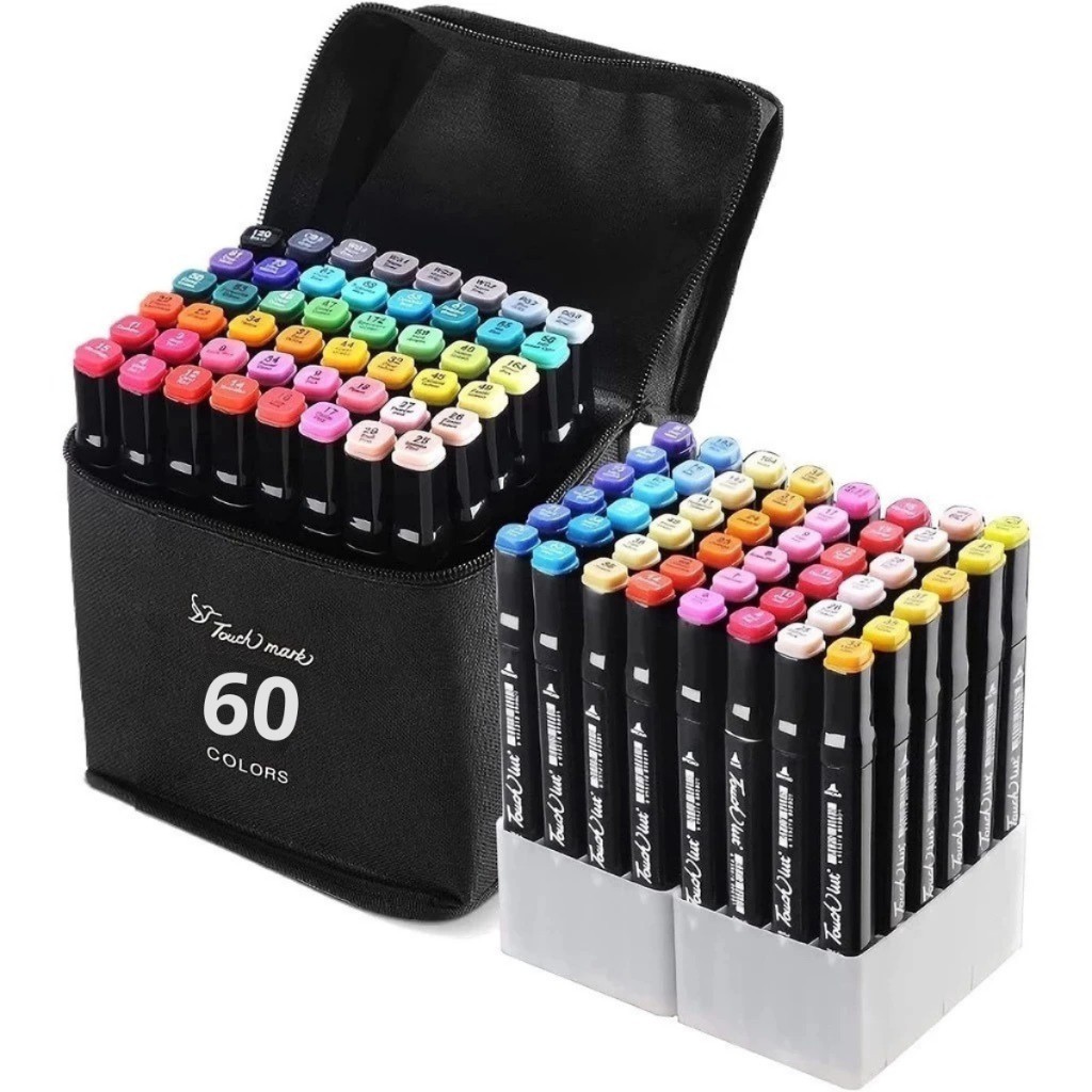 Kit 24 36 48 Canetinhas Touch com Ponta Dupla em Oferta na Shopee