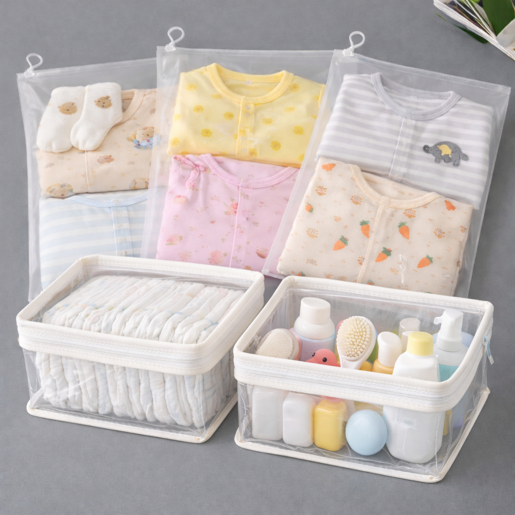 Kit 6 Saquinhos Organizador Mala Maternidade Bebe Gestante TAG + 2 Necessaire Porta Fraldas Remédio. em Oferta na Shopee