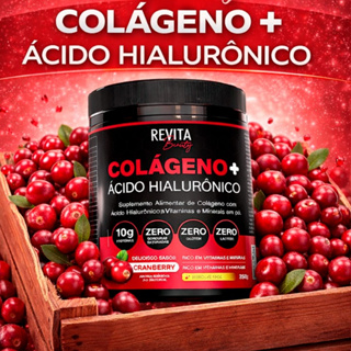 COLAGENO + ÁCIDO HIALURÔNICO REVITA BEAUTY SABOR CRANBERRY, TANGERINA E LIMÃO - ENVIO RAPIDO em Oferta na Shopee