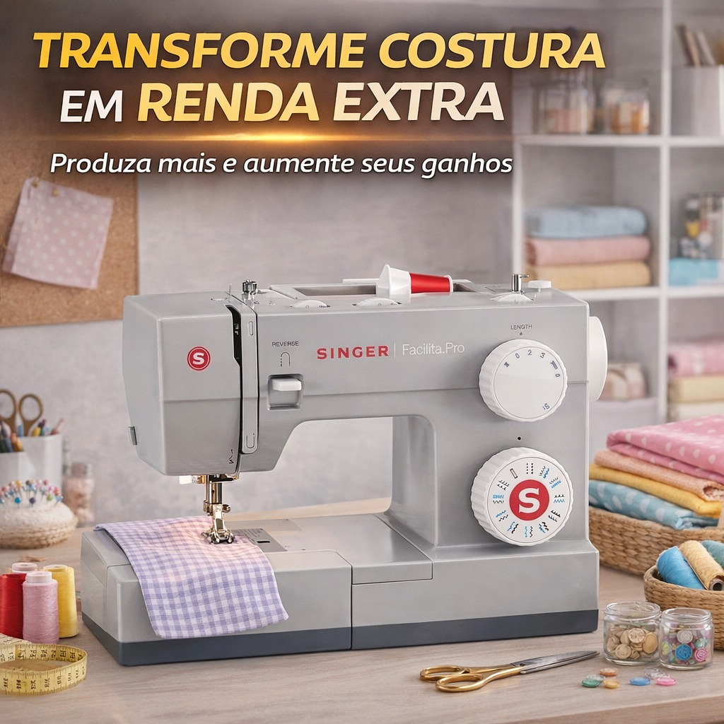 Máquina De Costura Reta Singer Facilita Pro 4423 Portátil Cinza em Oferta na Shopee