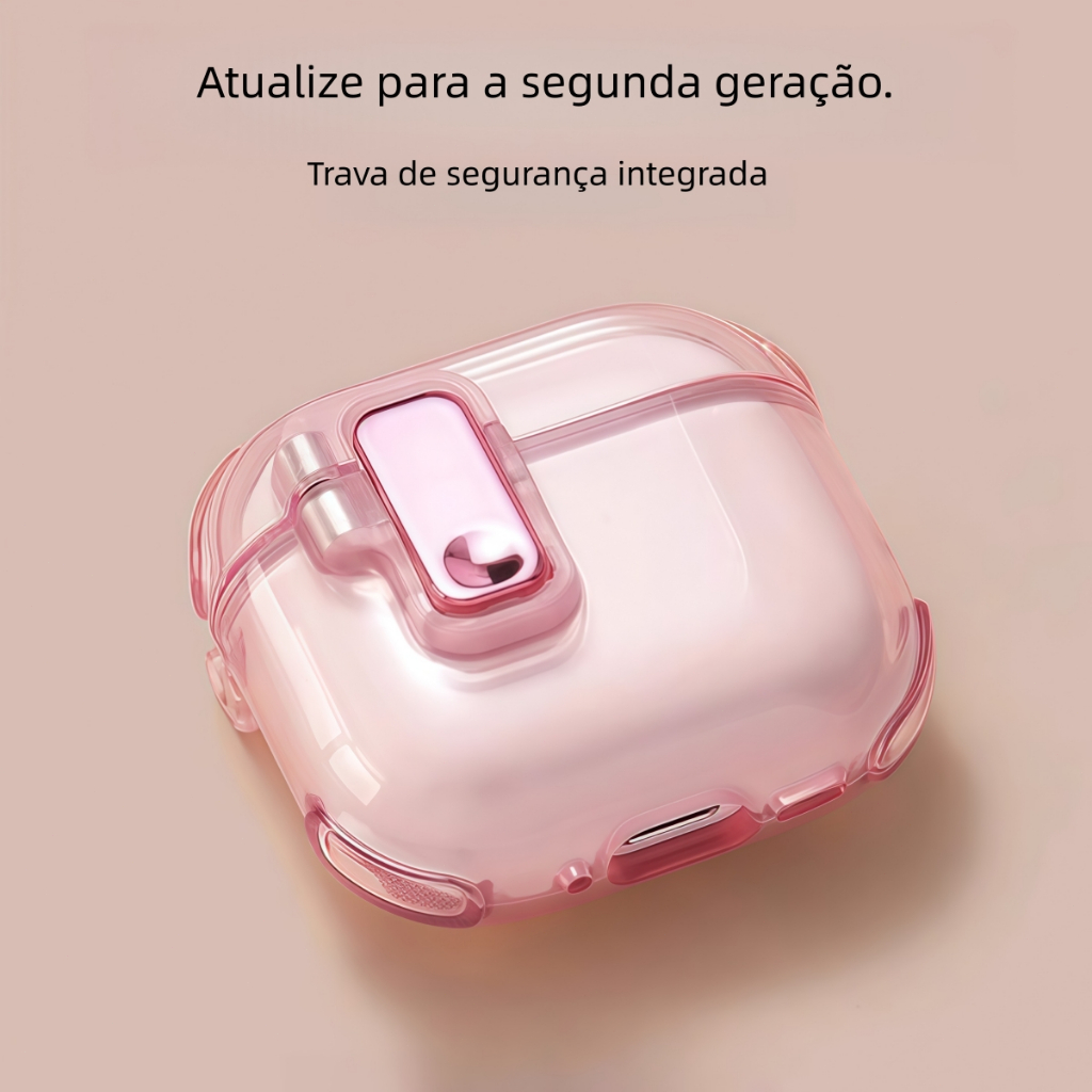 Capa Case atualizado para a segunda geração de abertura automática da tampa aplicável a AirPods Pro 2 3 4