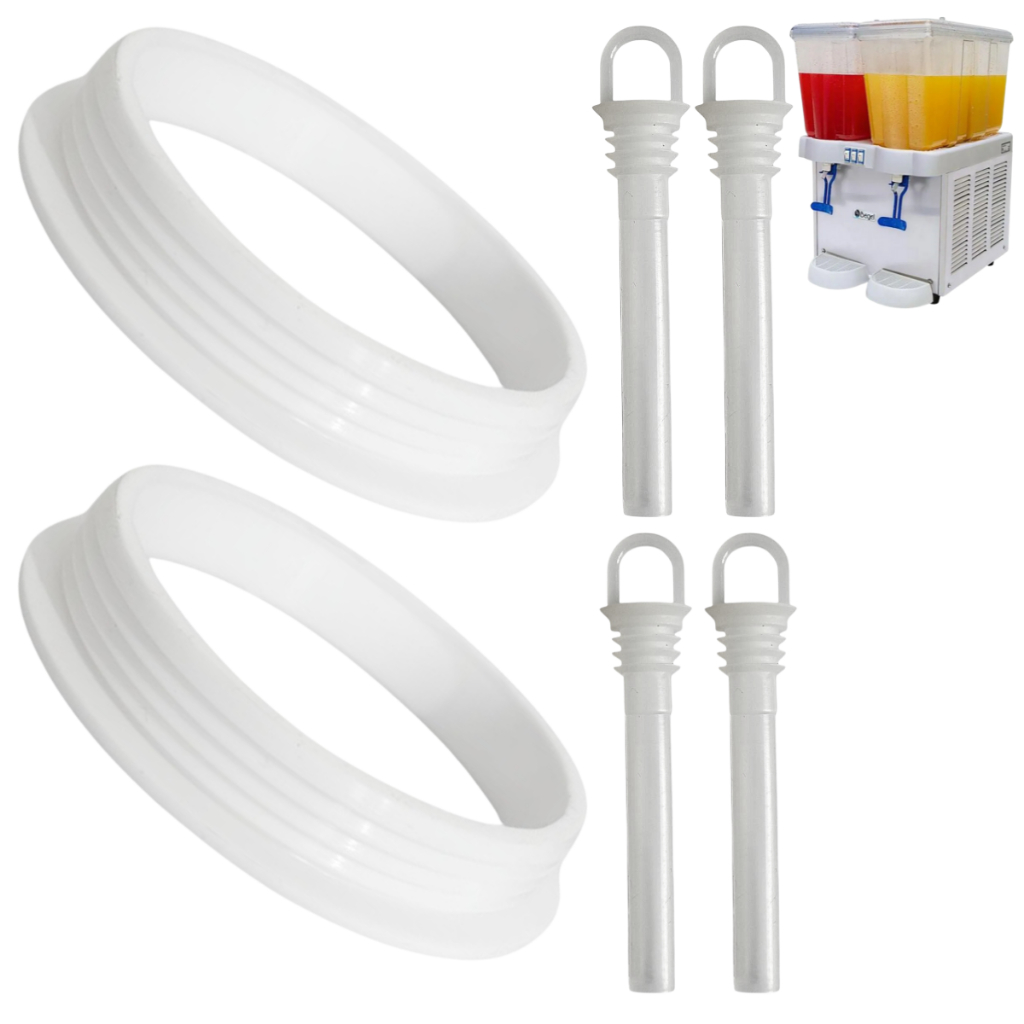 Kit 4 Chupeta Silicone Begel 2 Anel Vedação Para Refresqueira