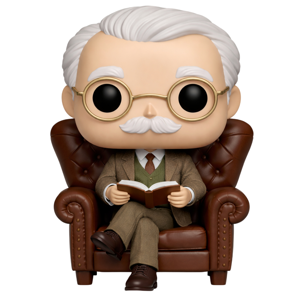 Carl Gustav Jung | Escultura Customizada | Boneco Artesanal em Resina 3D  | BRINDE Caixa Exclusiva
