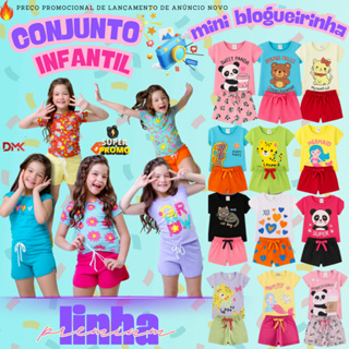 Kit 6/8/12 Peças Conjunto Infantil Menina Verão Roupa Confortável Bebê Moda Criança Estampada em Oferta na Shopee