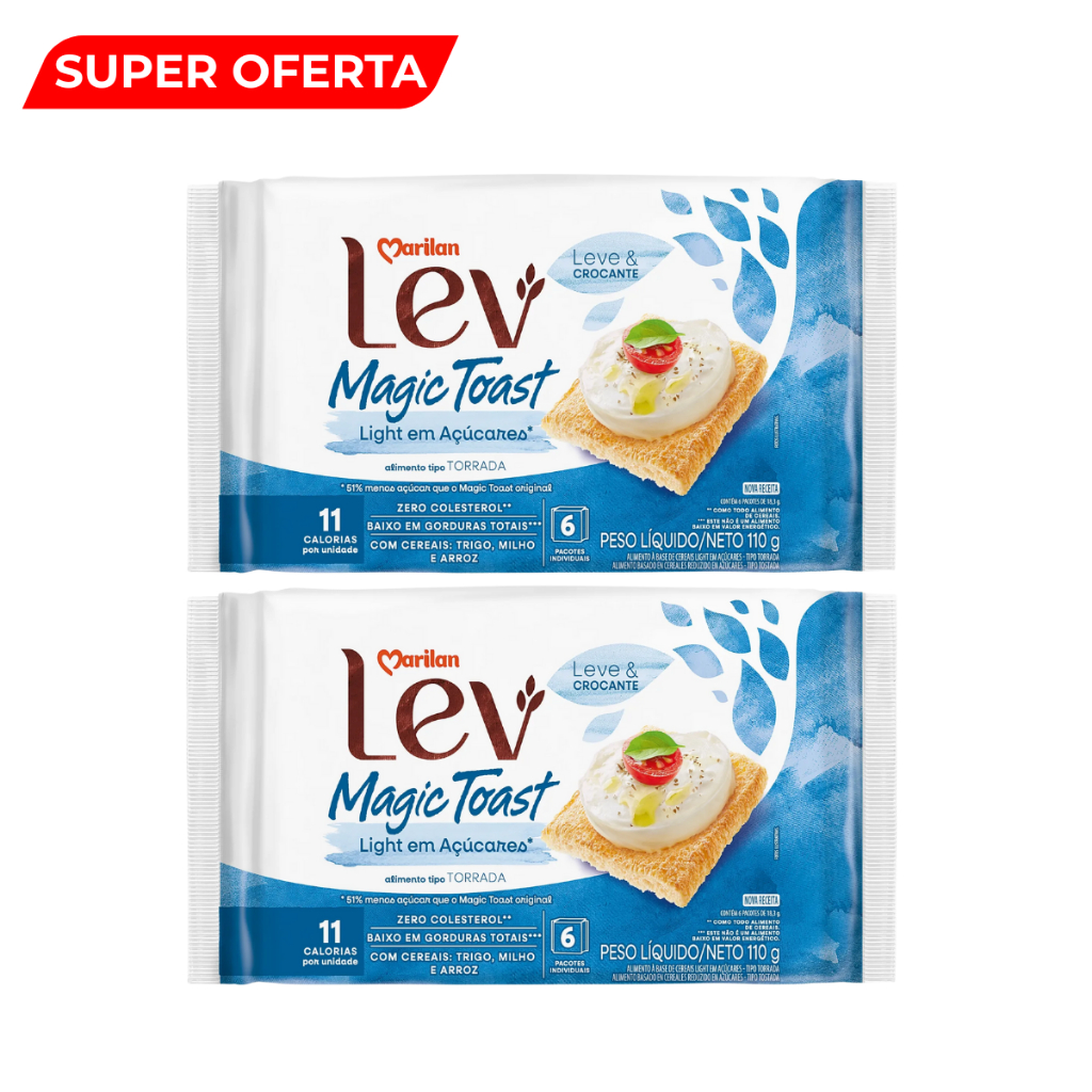 Torrada Lev Magic Toast 110g Marilan em Oferta na Shopee