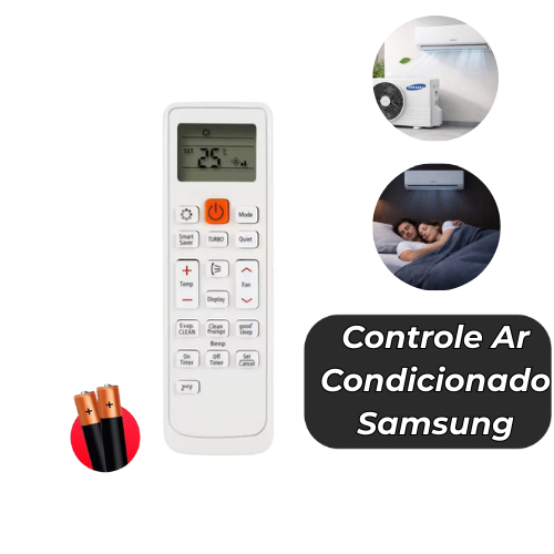 Controle Remoto Para Ar Condicionado Samsung Split Virus Doctor Inverter + Pilhas