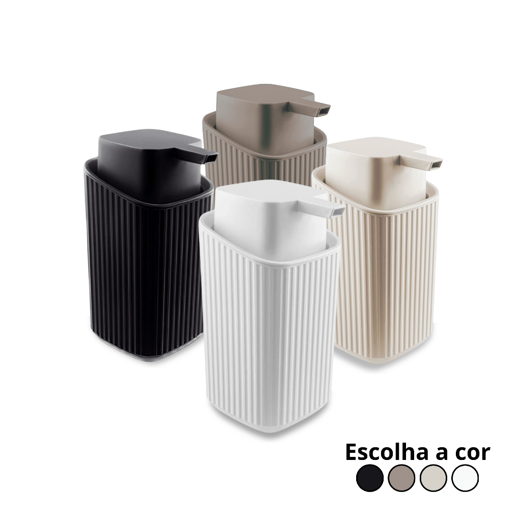 Porta Sabonete Liquido Dispenser Álcool Gel Banheiro Escritório Consultório 400ml