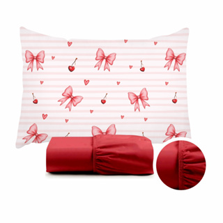 Jogo de Lençol Infantil Menina Solteiro Micropercal 2 Peças com Fronha Estampada Macio Confortável em Oferta na Shopee