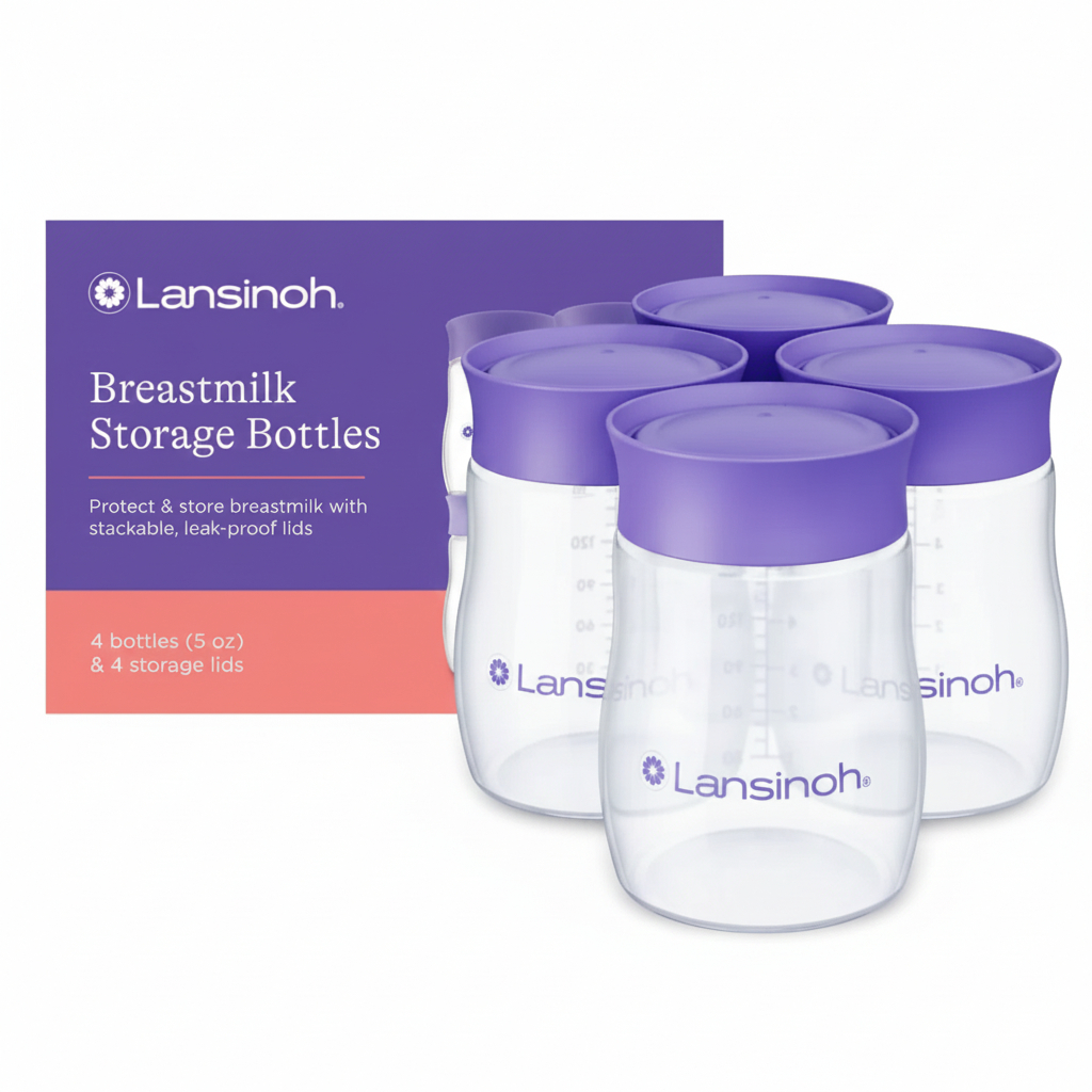 Frasco para Armazenamento de Leite Lansinoh com 4 unidades