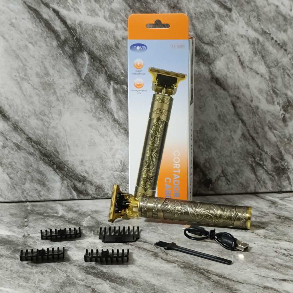 Máquina De Cortar Cabelo E Barba Profissional Eletrica Recarregável USB