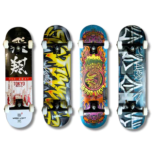 Skate Wood Light Iniciante Montado Completo