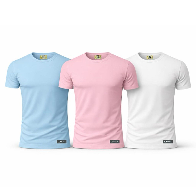 Kit 3 Camisetas Masculinas Slim Lumière Algodão Pima Peruano Premium