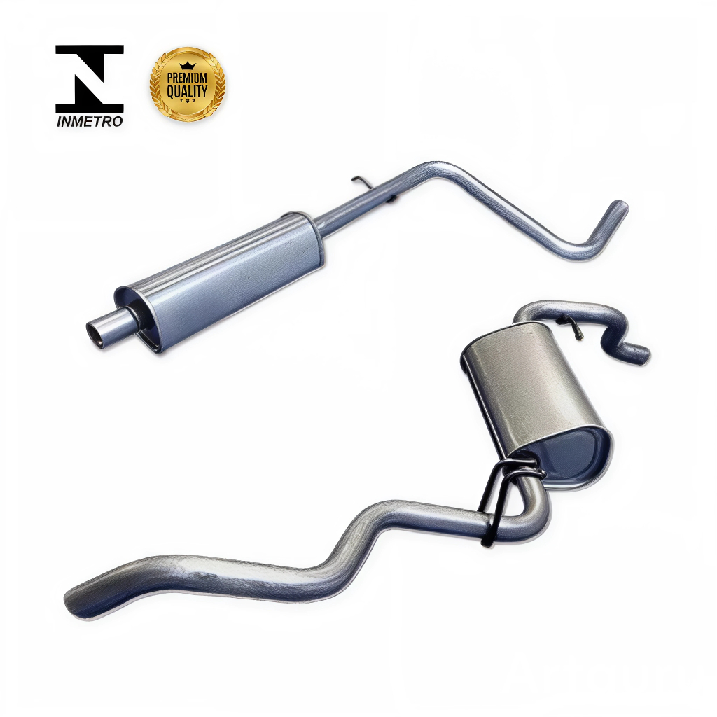 Silencioso Escapamento Traseiro e Intermediário Cano Fino Siena 1.0 1.3 1.4 Original C/ Selo INMETRO em Oferta na Shopee