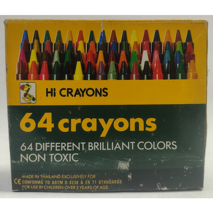 Giz De Cera Crayola 64 Cores Antigos Importados
