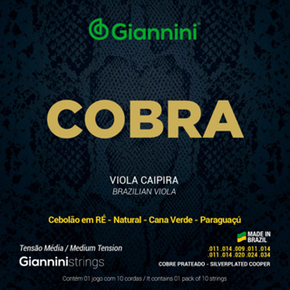 Encordoamento Giannini Cobra Viola Caipira Cebolão Ré em Oferta na Shopee