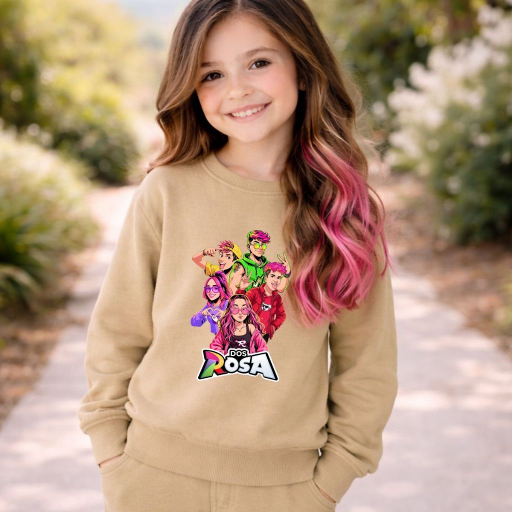 Blusa Moletom Infantil Turma Emilly Vick Flanelado Turma Rosa Youtuber Quentinho em Oferta na Shopee