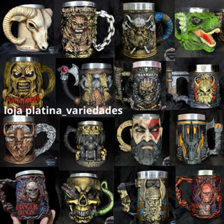 Variaçãoes de Canecas E Varinha Copos Caneca Boneco 3D Kratos God of War 3d  Estátua 300ML  Mais Barato em Oferta na Shopee