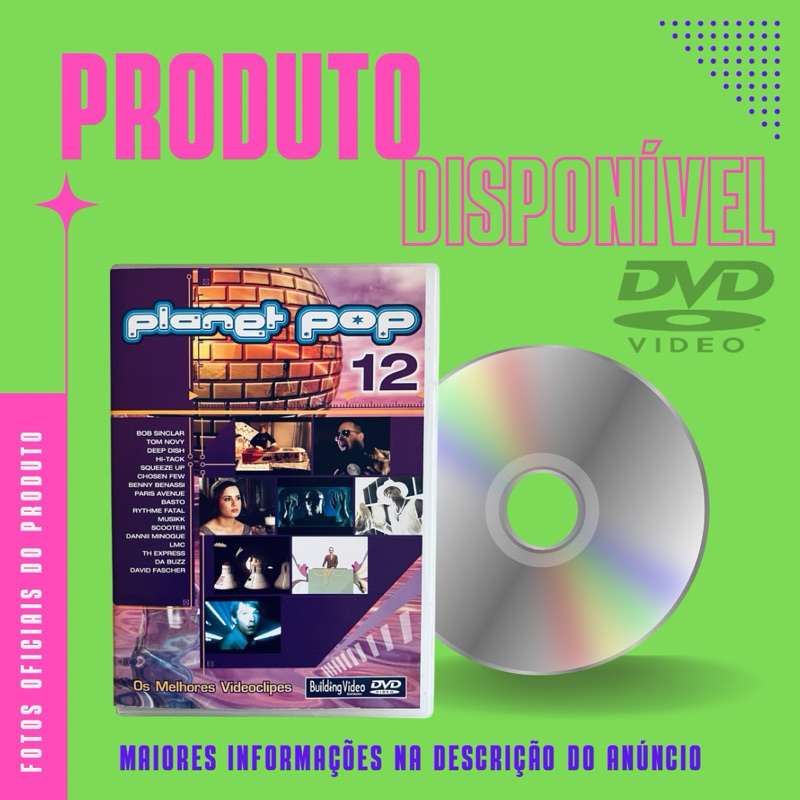 DVD PLANET POP 12 - Bob Sinclar, Tom Novy, Scooter, Paris Avenue  *