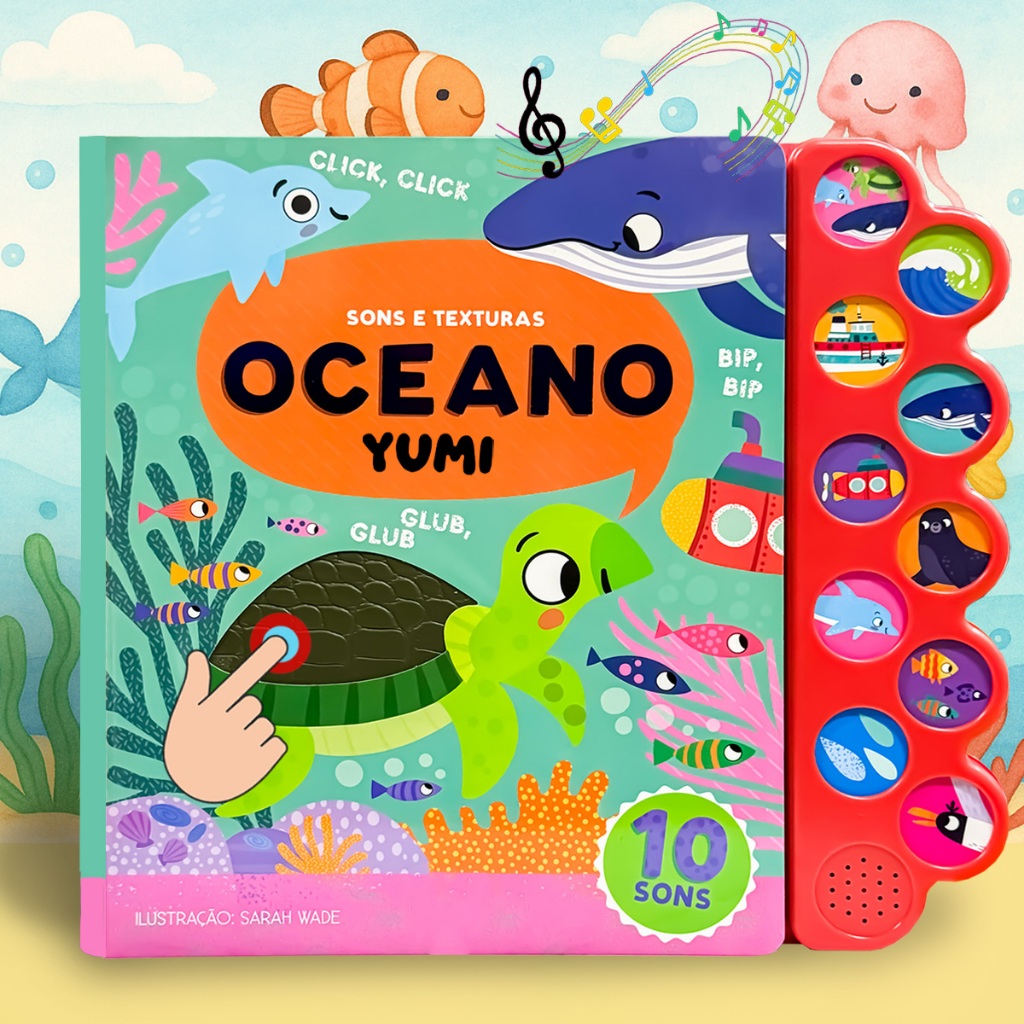 Livro Infantil Bebê Sensorial | Animais Do Oceano Leia E Ouça Interativo Edição 