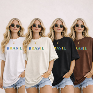 Camiseta Copa Brasil Modelo 2026 Oversized Feminina de Algodão Conforto e Estilo Premium em Oferta na Shopee