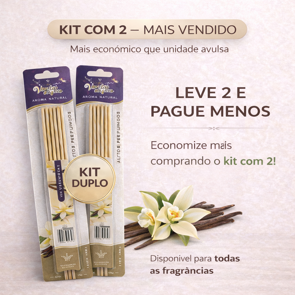 Kit Vareta Mágica Perfumada - 2 Embalagens com 5 unidades - Aromatizador - Difusor de Ambientes