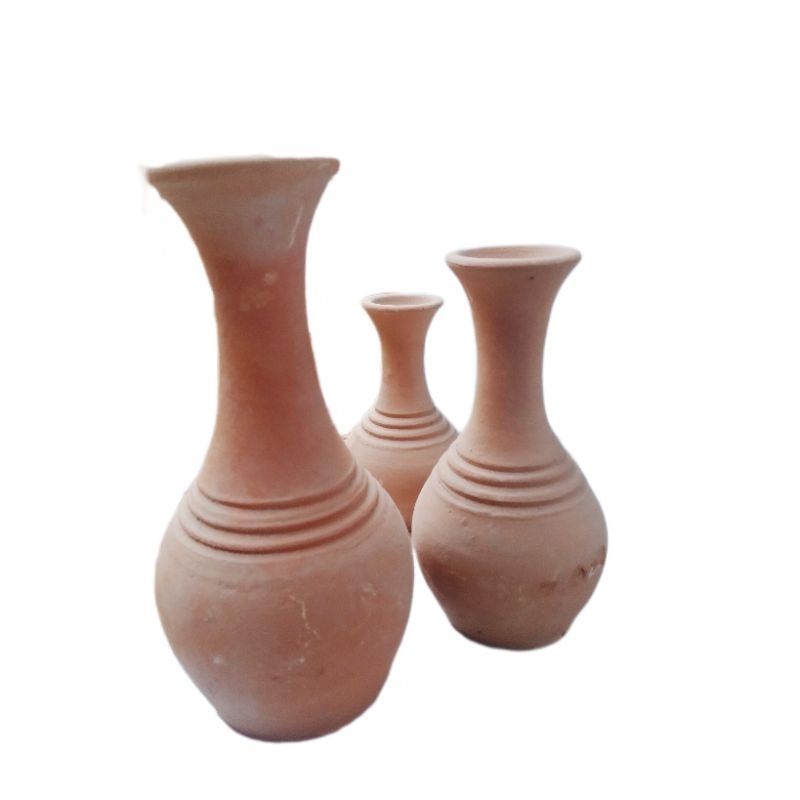 kit 3 vaso de barro moringa para decoração P-M-G