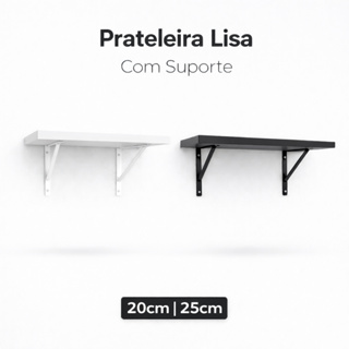 Prateleira Lisa Parede Com Mão Francesa e Parafusos MDF MDP Diversas Medidas em Oferta na Shopee
