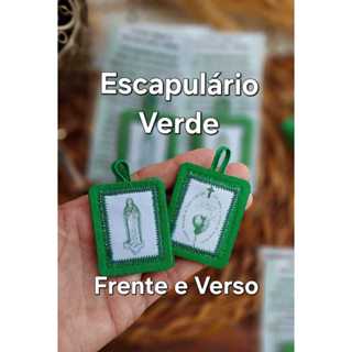KIT ESCAPULÁRIOS VERDE - DEVOÇÃO CATÓLICA TRADICIONAL em Oferta na Shopee