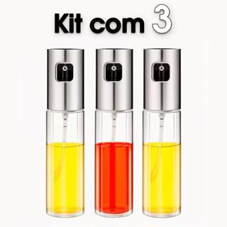 Kit 3  Borrifador Spray Pulverizador De Azeite E Óleos em Oferta na Shopee