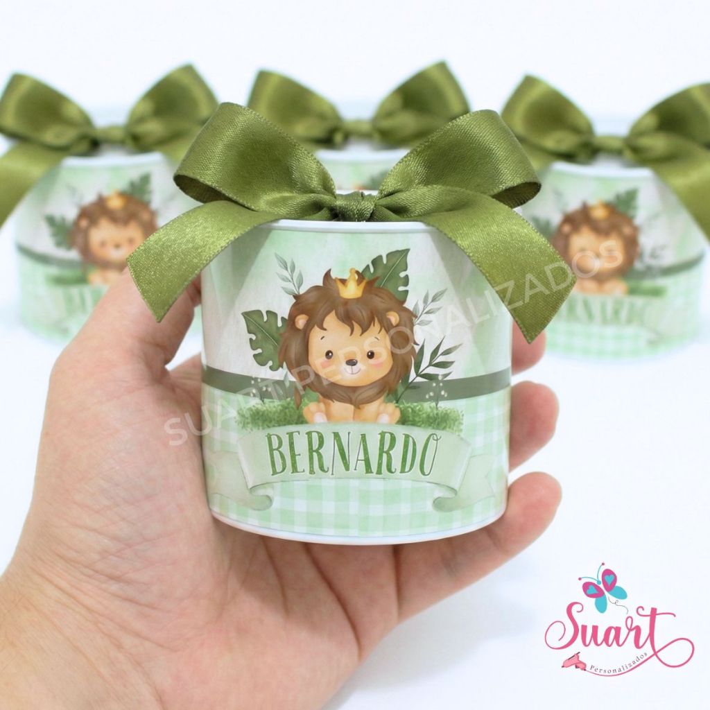 KIT Mini Tubolata Personalizada Leãozinho Maternidade Festa Lembrancinha aniversário - chá de bebê  Vários Temas