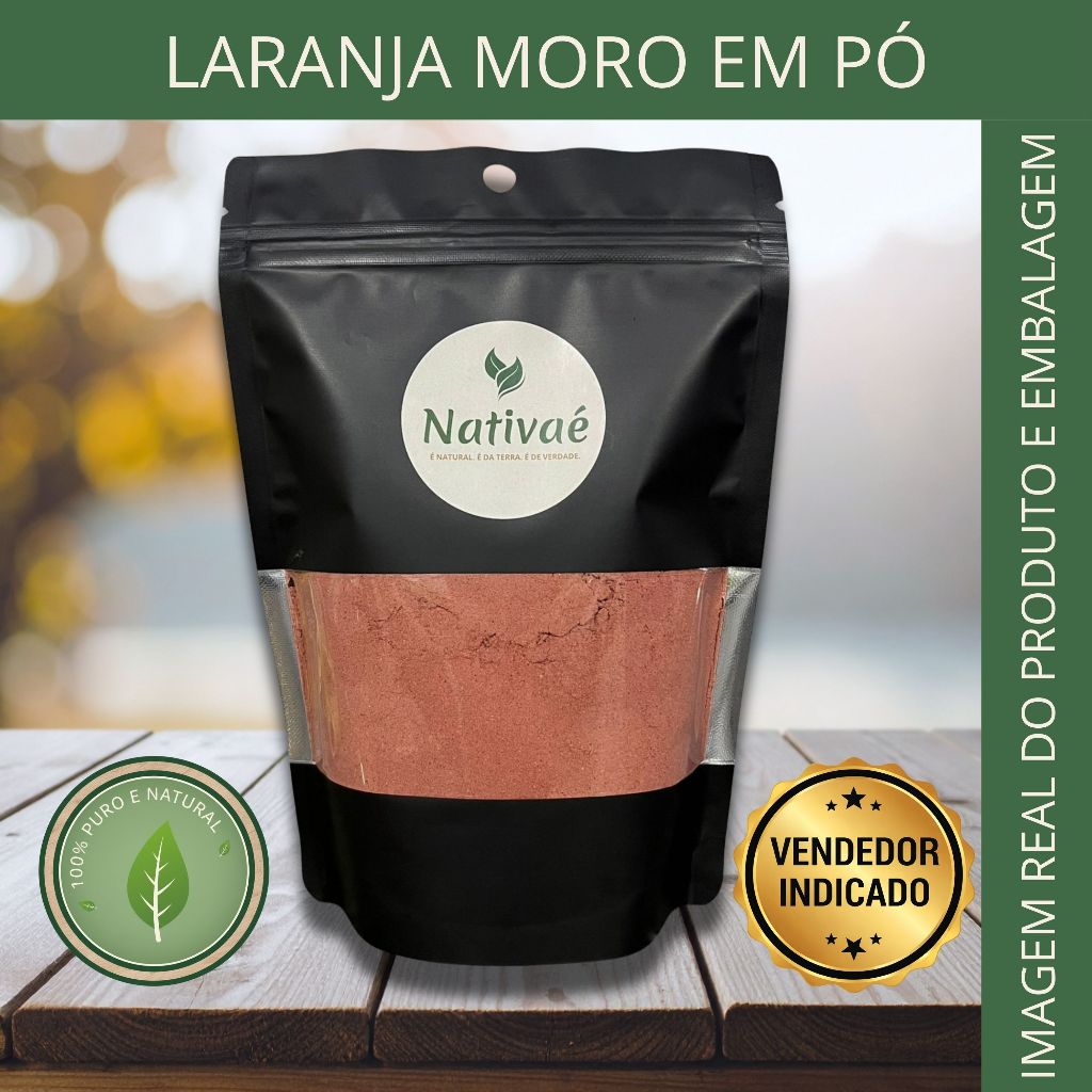 Laranja Moro em Pó 100% Pura Nativaé - 250g, 500g, 1kg em Oferta na Shopee