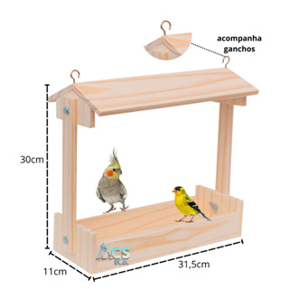 Comedouro Para Pássaros tratador de pássaros livres em Oferta na Shopee