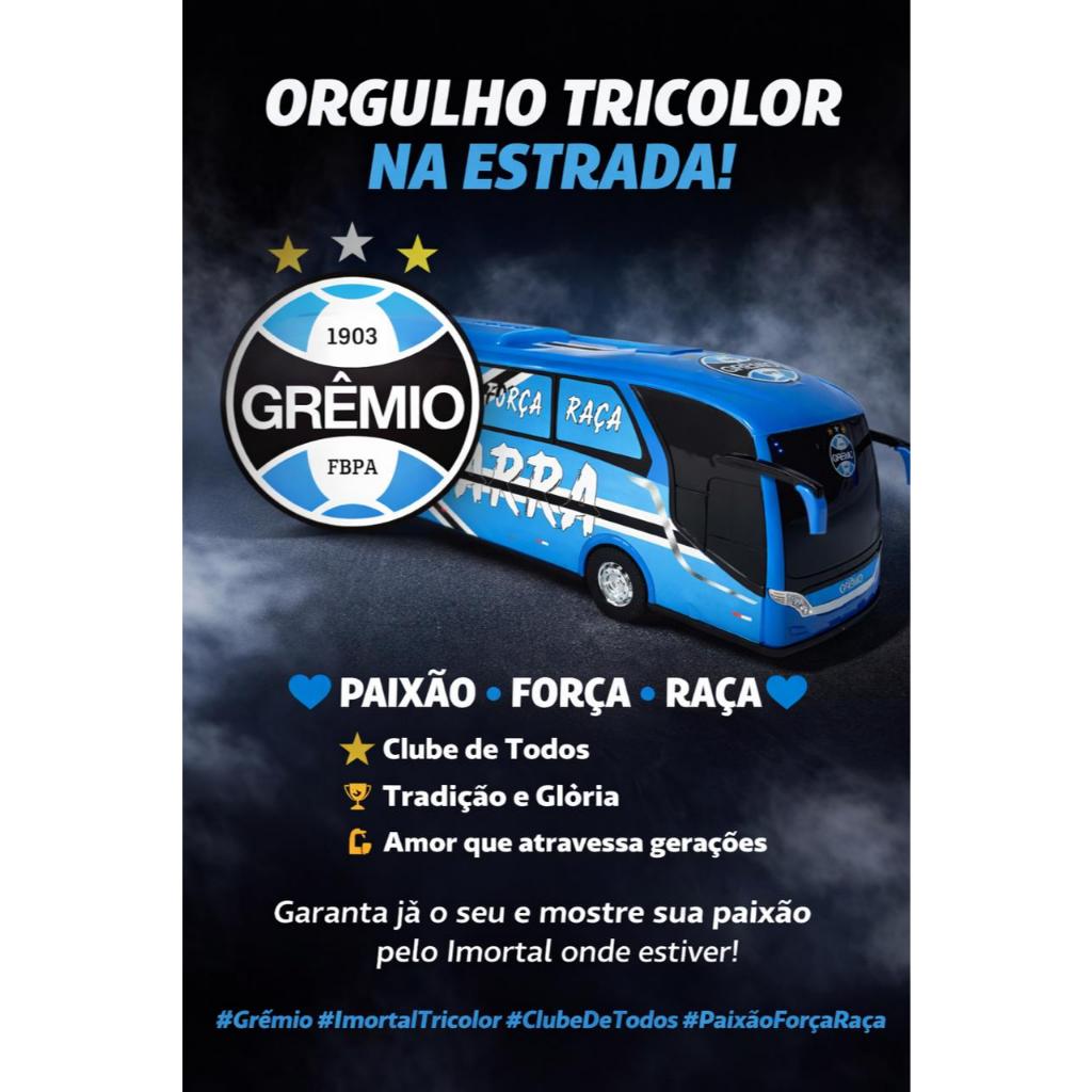 Brinquedo Onibus do Grêmio Garra Oficial Original Licenciado - Usual Brinquedos
