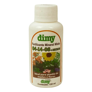Adubo Líquido NPK 04-14-08 Dimy 120ml – Fertilizante Concentrado para Flores, Hortas e Frutíferas em Oferta na Shopee
