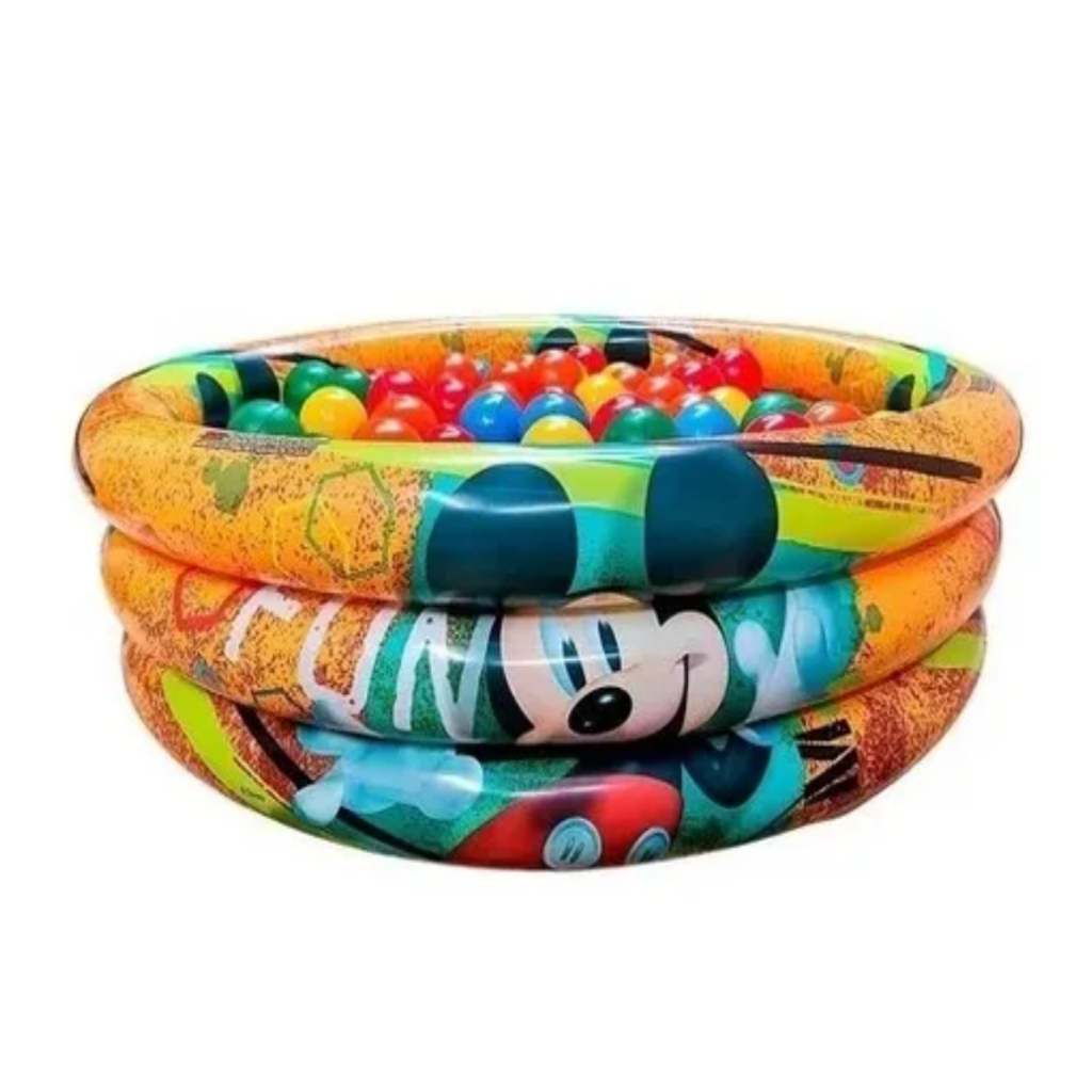 Piscina Infantil Inflável 100 Litros mickey com Bolinhas