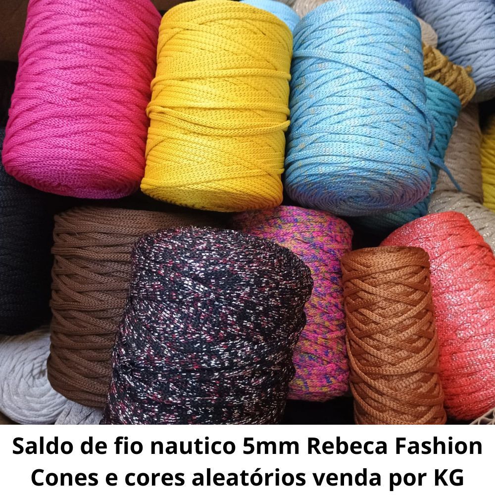 fio náutico 1Kg  5mm cones com peso e cores variadas aleatórios, produto premium