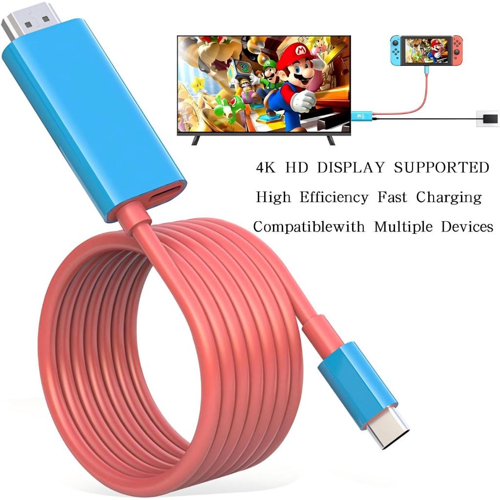 Cabo Type C - Hdmi Para Nintendo Consoles E Jogos 100W PD Carregamento Plug and Play Base para TV em Oferta na Shopee
