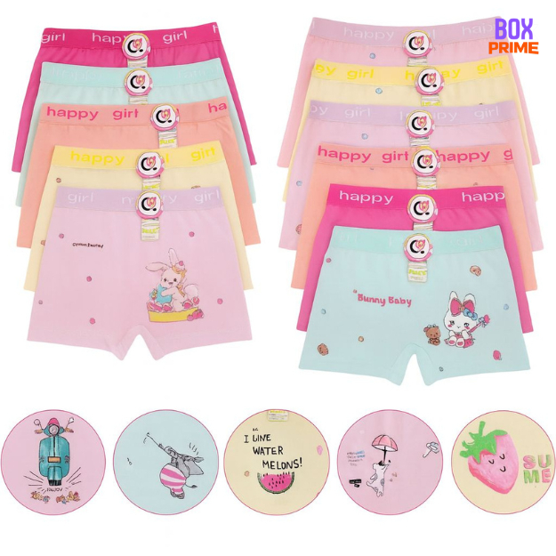 Kit Calcinhas Boxer Infantil Menina – Confortável Quantidade a escolha (3 a 12 Peças) em Oferta na Shopee