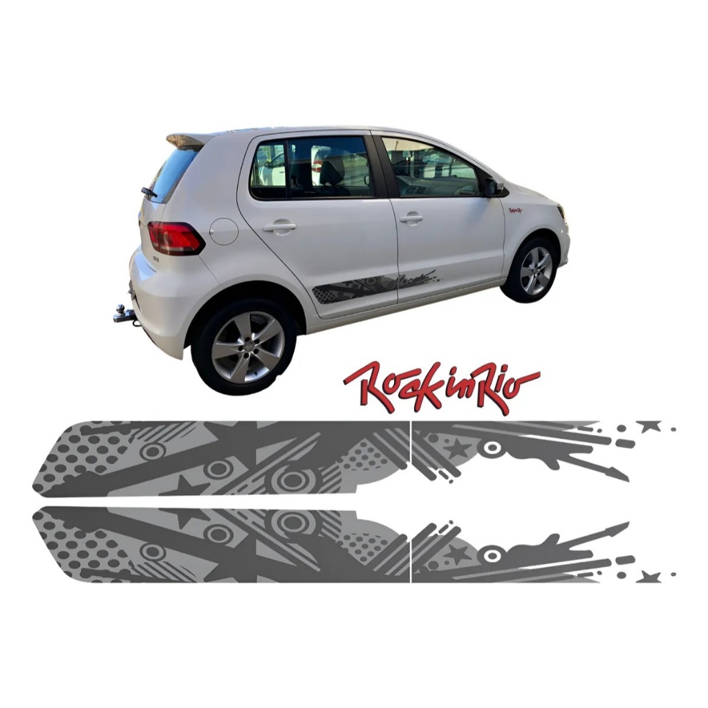 Kit Faixa Lateral Gol Saveiro Fox Rock In Rio 2015/2016 Personalizado