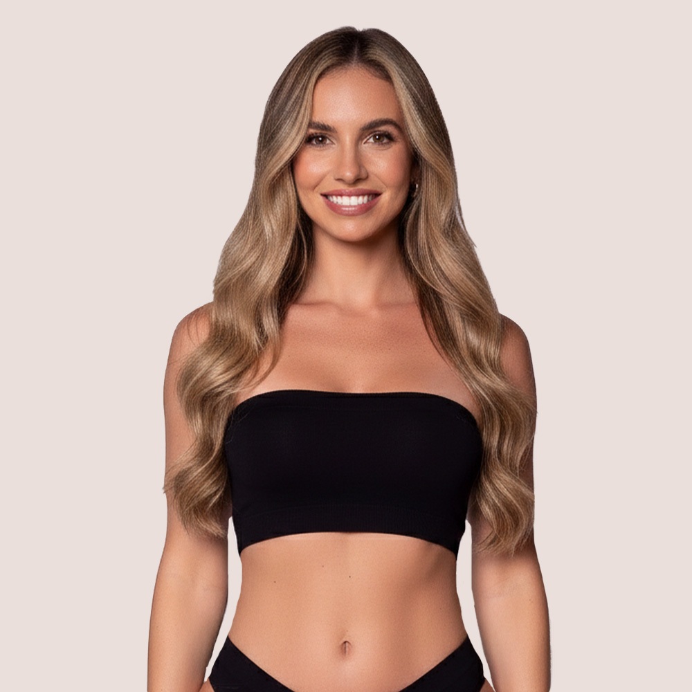 Kit 2 Sutia Faixa Top Tomara Que Caia Sem costura sem Bojo