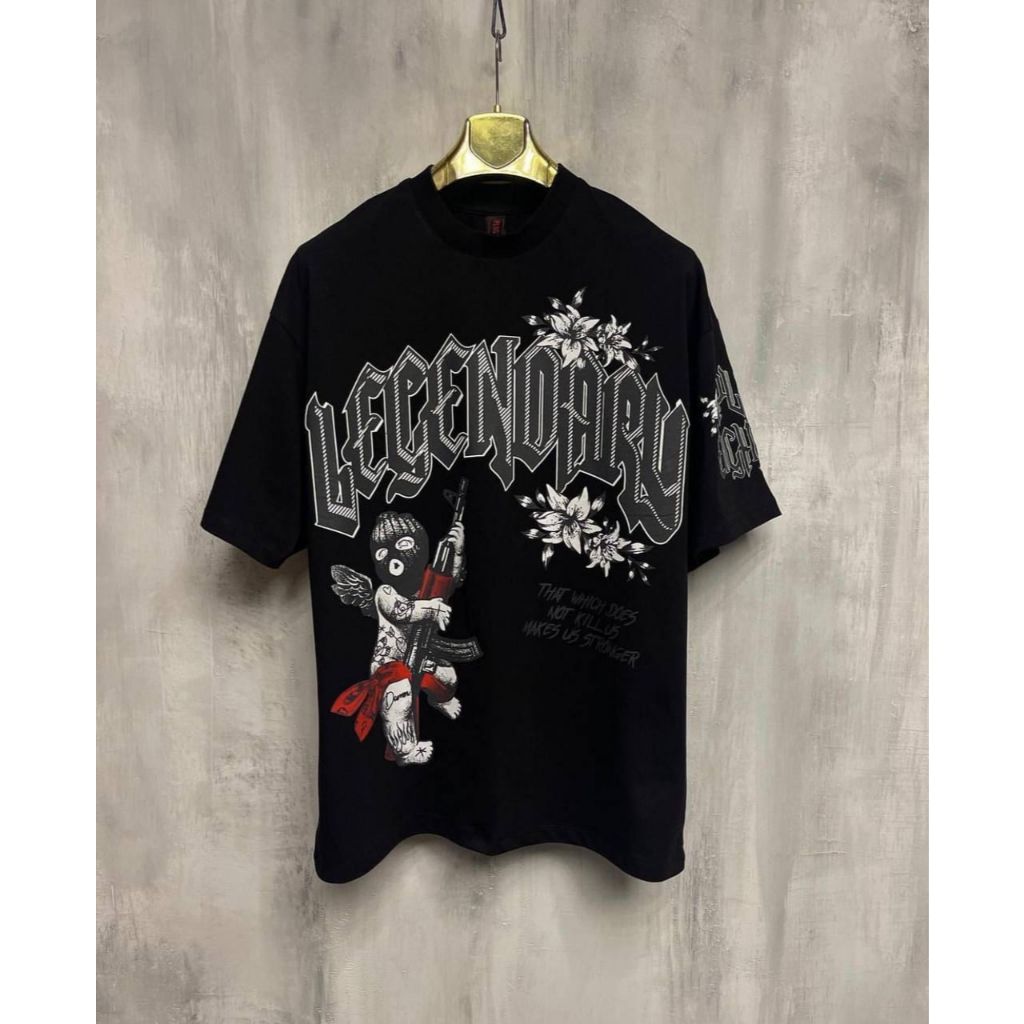 Camiseta Oversized Legend Angeal Street Aftersoul Unissex Plus Size P ao G6 100% Algodão