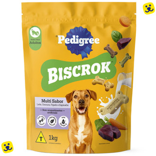 Petisco para Cachorro Biscoito para Cachorro Biscrok Pedigree 1kg Pedigree Biscrok Multi Sabor